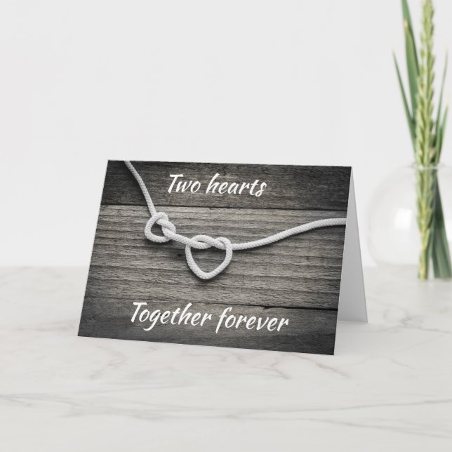 TWO HEARTS TOGETHER FOREVER WIFE BIRTHDAY HOLIDAY CARD (Front)