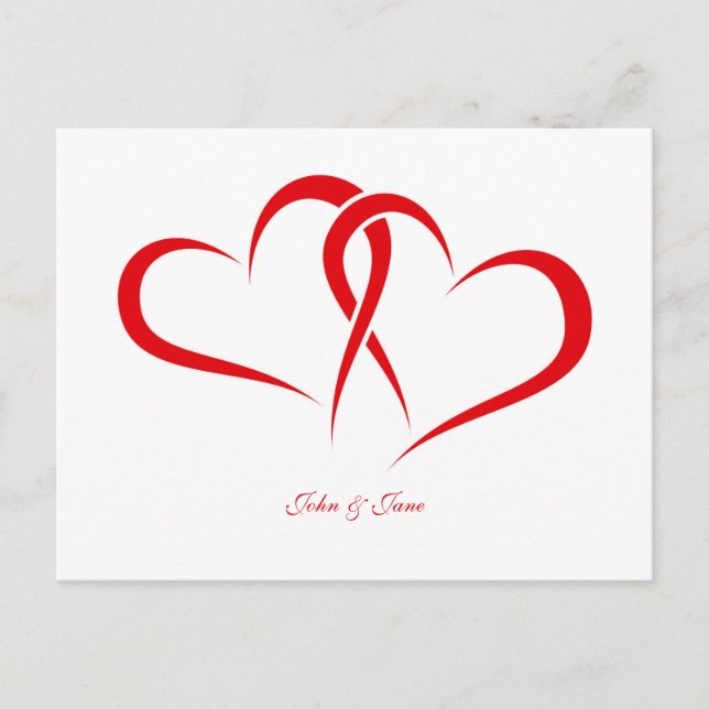 Two Hearts Together partner design Postcard (Front)