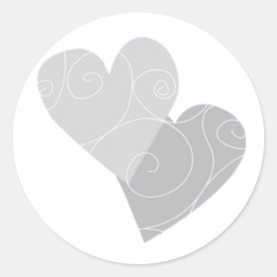 Two Hearts Together Wedding Sticker