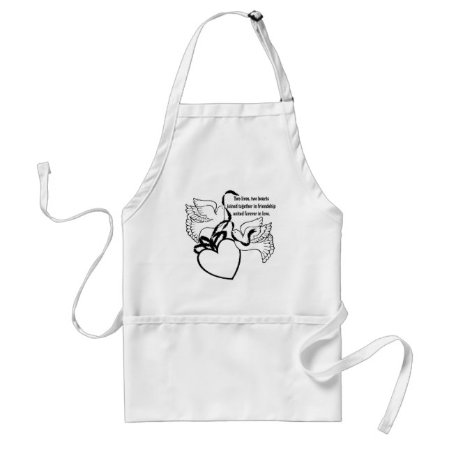 Two Hearts Wedding Apron (Front)