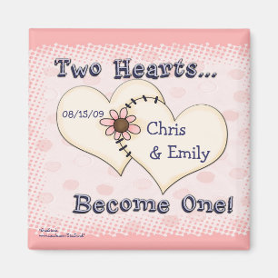Two Hearts Wedding Congratulations, Chris ... Magnet