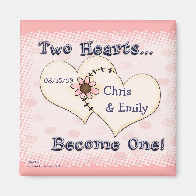 Two Hearts Wedding Congratulations, Chris      ... Magnet (Front)