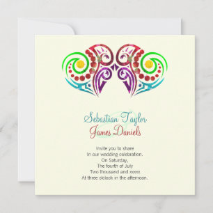 Two Hearts Wedding Invitation