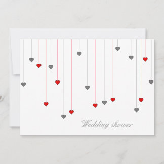 Two hearts wedding invitation