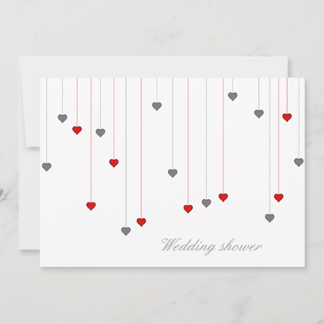 Two hearts wedding invitation (Front)