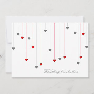 Two hearts wedding invitation