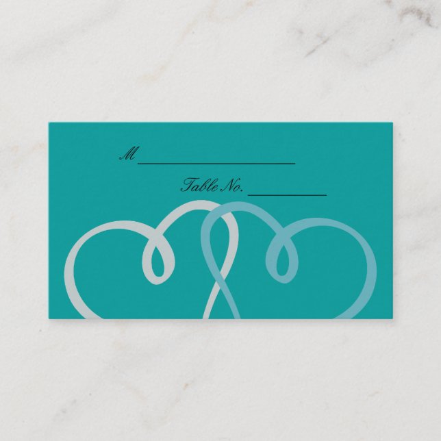 Two Hearts Wedding Placecards (Front)
