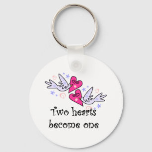 Two Hearts Wedding Tshirts and Gifts Key Ring