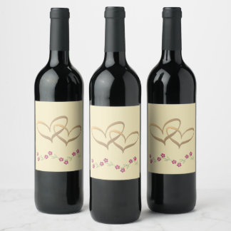two hearts wine label