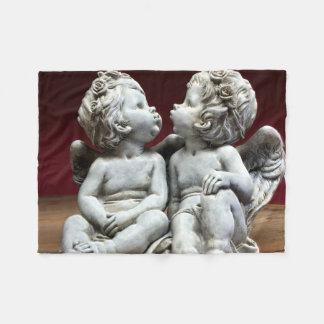 Two Heavenly Angel Cherubs Fleece Blanket