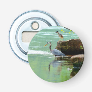 Two Herons by the River Bottle Opener