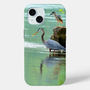Two Herons by the River iPhone 15 Case