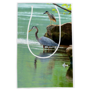 Two Herons by the River Medium Gift Bag