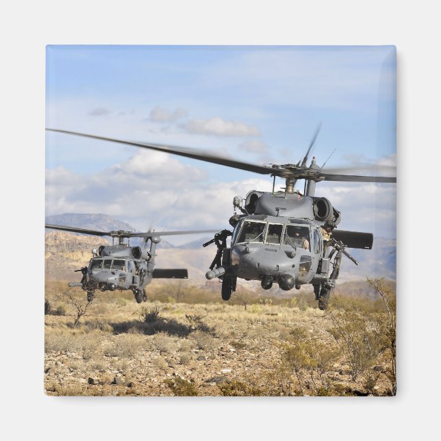 Two HH-60 Pavehawk helicopters preparing to lan Magnet (Front)