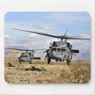 Two HH-60 Pavehawk helicopters preparing to lan Mouse Mat