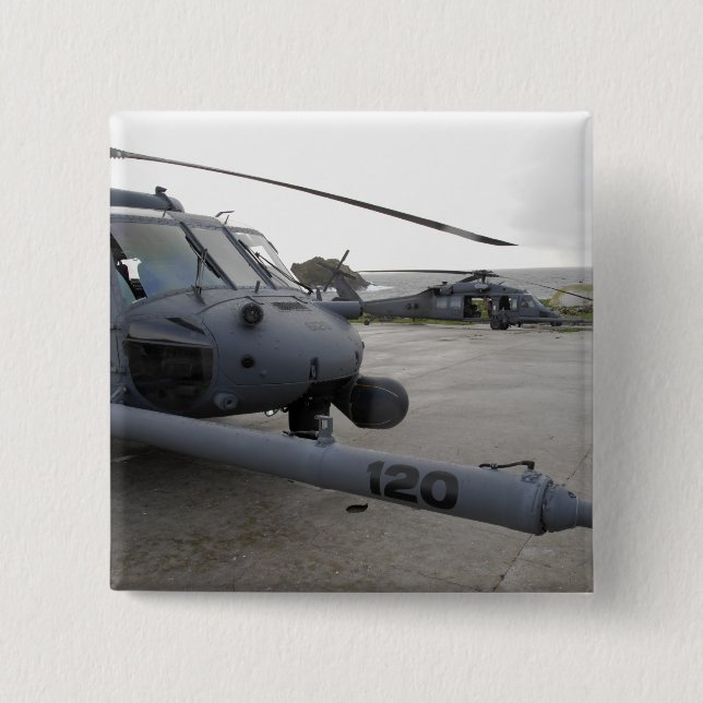 Two HH-60G Pave Hawks 15 Cm Square Badge (Front)