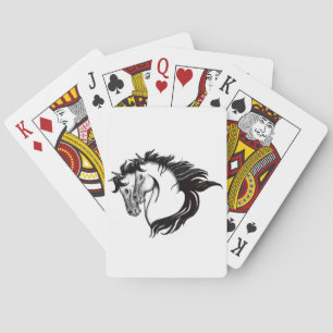 Two Horse Heads Playing Cards