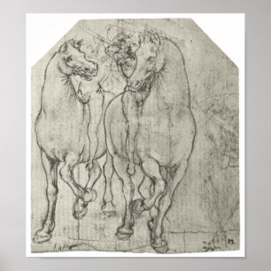Two Horsemen, Leonardo Da Vinci Poster