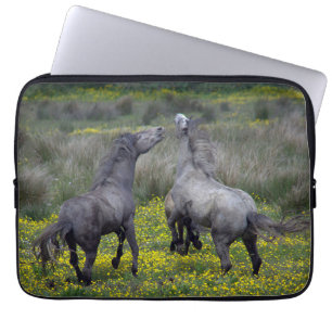 Two Horses Buck and Play Laptop Sleeve