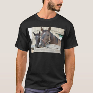 Two Horses Chewin a Fence T-Shirt