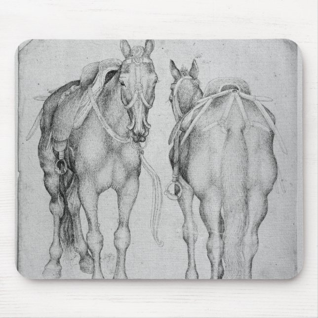 Two horses, from the The Vallardi Album Mouse Mat (Front)