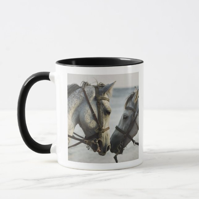 Two horses meeting. mug (Left)