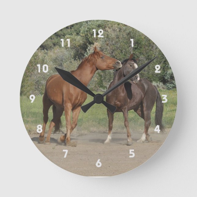 Two Horses Playing Round Clock (Front)