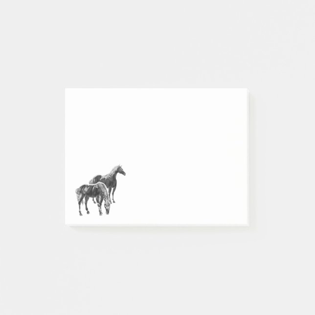 Two horses post-it notes (Front)