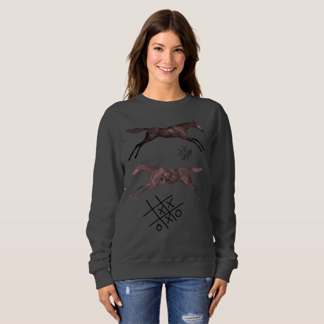 Two Horses T-Shirt Sweatshirt (Front Full)