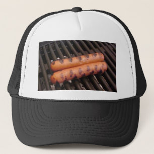 Two Hotdogs Grilling Trucker Hat