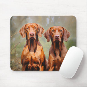 Two Hungarian Vizslas Mouse Mat