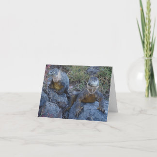 Two Iguanas Greeting Card