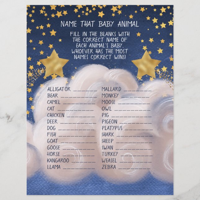 Two In One Baby Animal & Baby Name Race Games (Front)