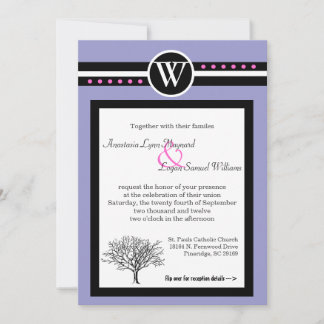TWO IN ONE WEDDING CEREMONY & RECEPTION INVITATION