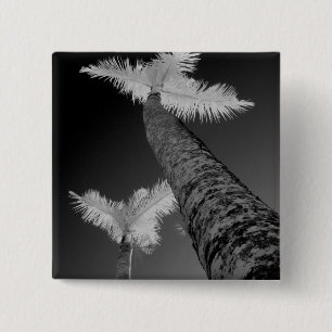 Two infrared palm trees. 15 cm square badge