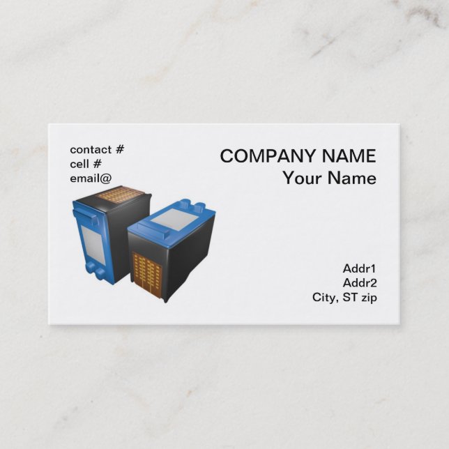 two inkjet printer cartridges business card (Front)