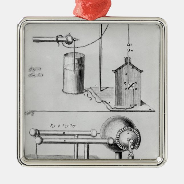Two instruments to study electricity metal tree decoration (Front)