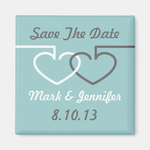Two Interlocking Hearts Magnet