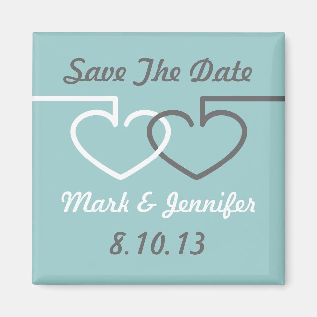 Two Interlocking Hearts Magnet (Front)