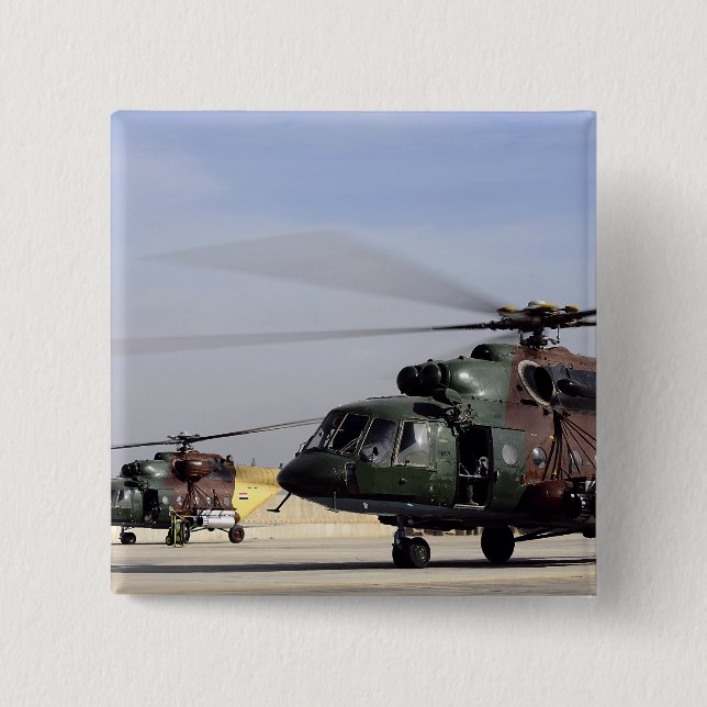 Two Iraqi Mi-17 Hip Helicopters 15 Cm Square Badge (Front)