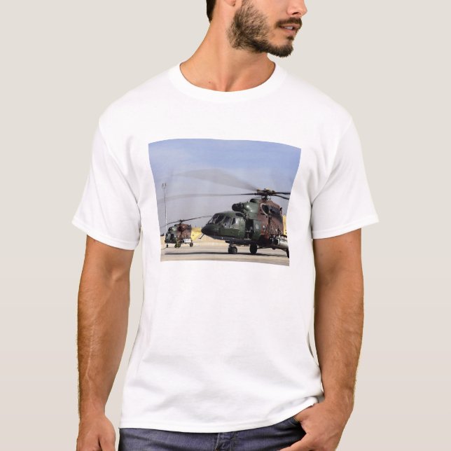 Two Iraqi Mi-17 Hip Helicopters T-Shirt (Front)