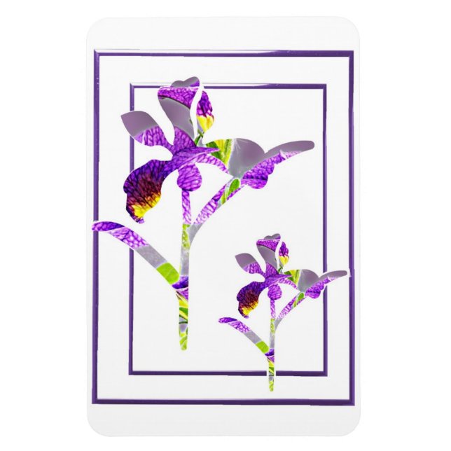 Two Irises ~ Magnet (Vertical)