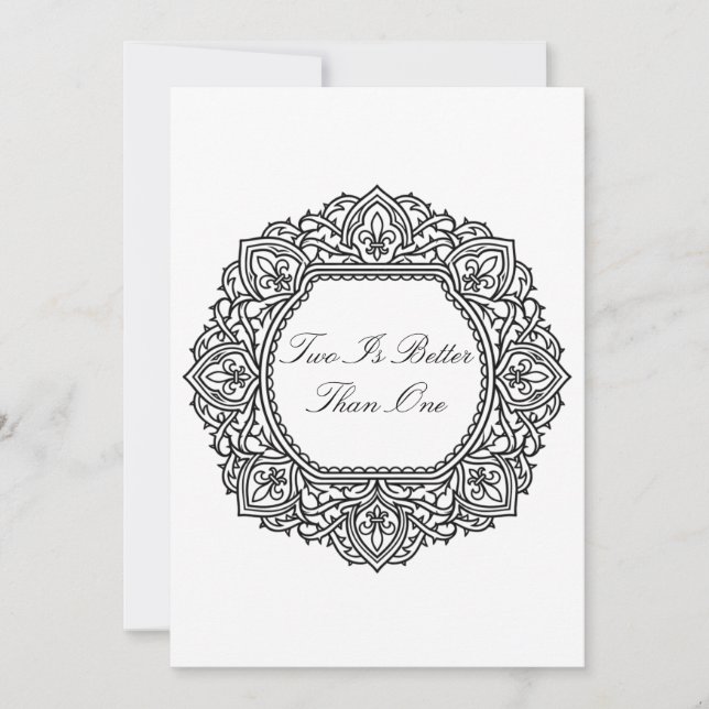 Two Is Better Than One Invitation (Front)