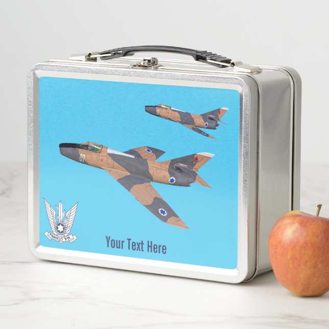 Two Israeli Super Mystères Metal Lunch Box (In Situ)