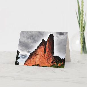 Two Jagged Peaks Garden of the Gods Blank Greeting Card