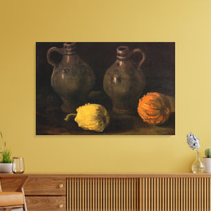 Two Jars and Two Pumpkins by Vincent van Gogh Canvas Print