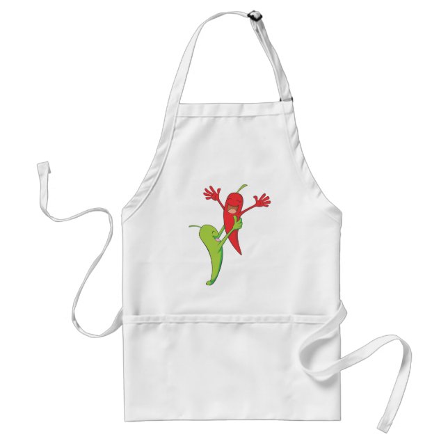 Two Joyful Chilli Pepper Lovers Standard Apron (Front)