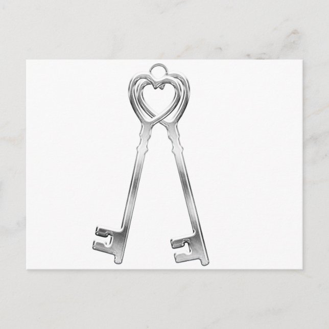 Two keys for one great love postcard (Front)