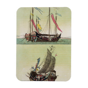 Two kinds of Chinese Junk, illustration from 'Le C Magnet