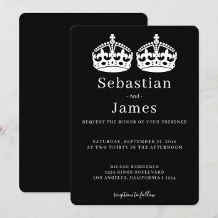 Two Kings Make A Pair Crown Themed Gay Wedding